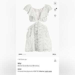 Milly Delilah Burnout Floral Coverup Dress